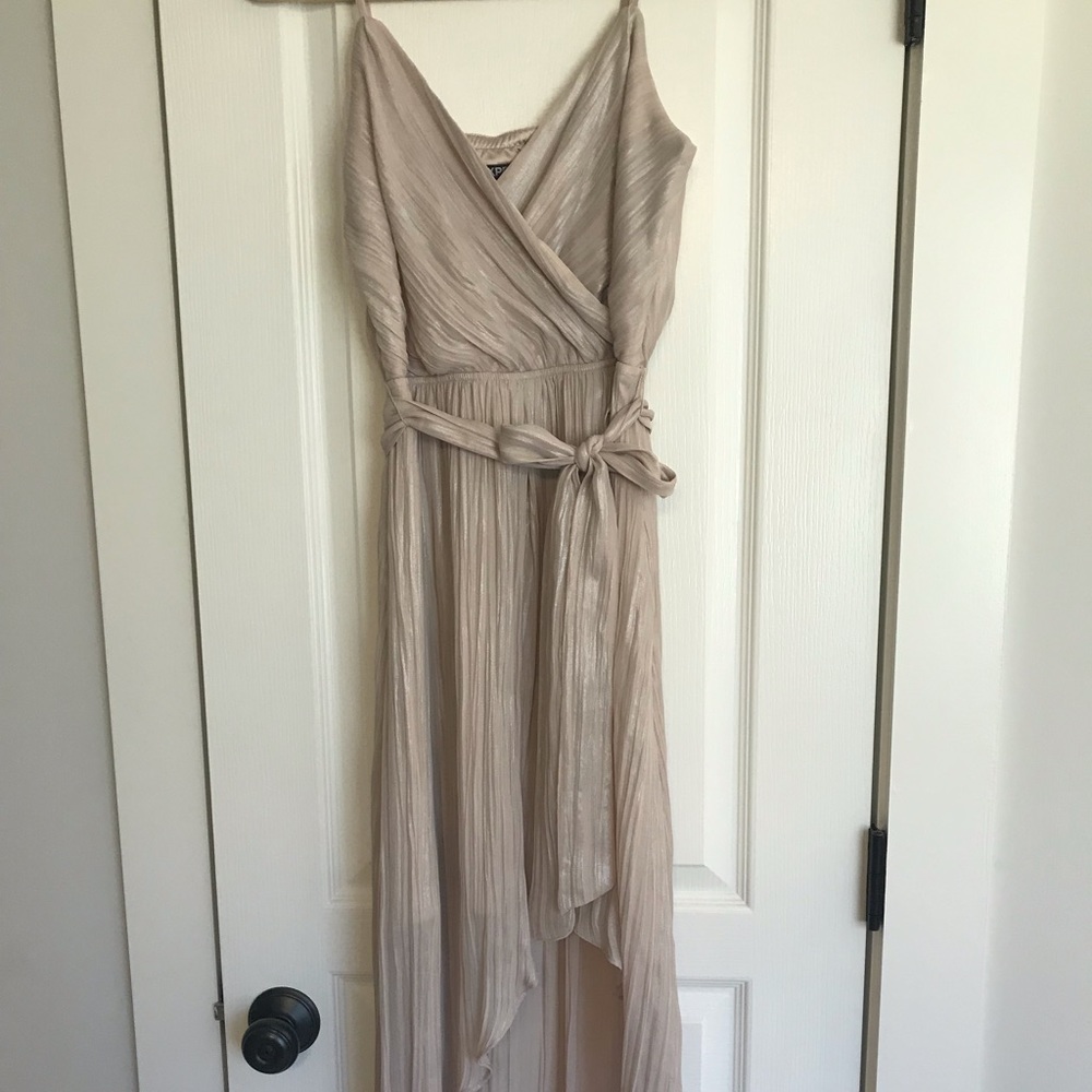 Express high-low dress size S - gold/champagne